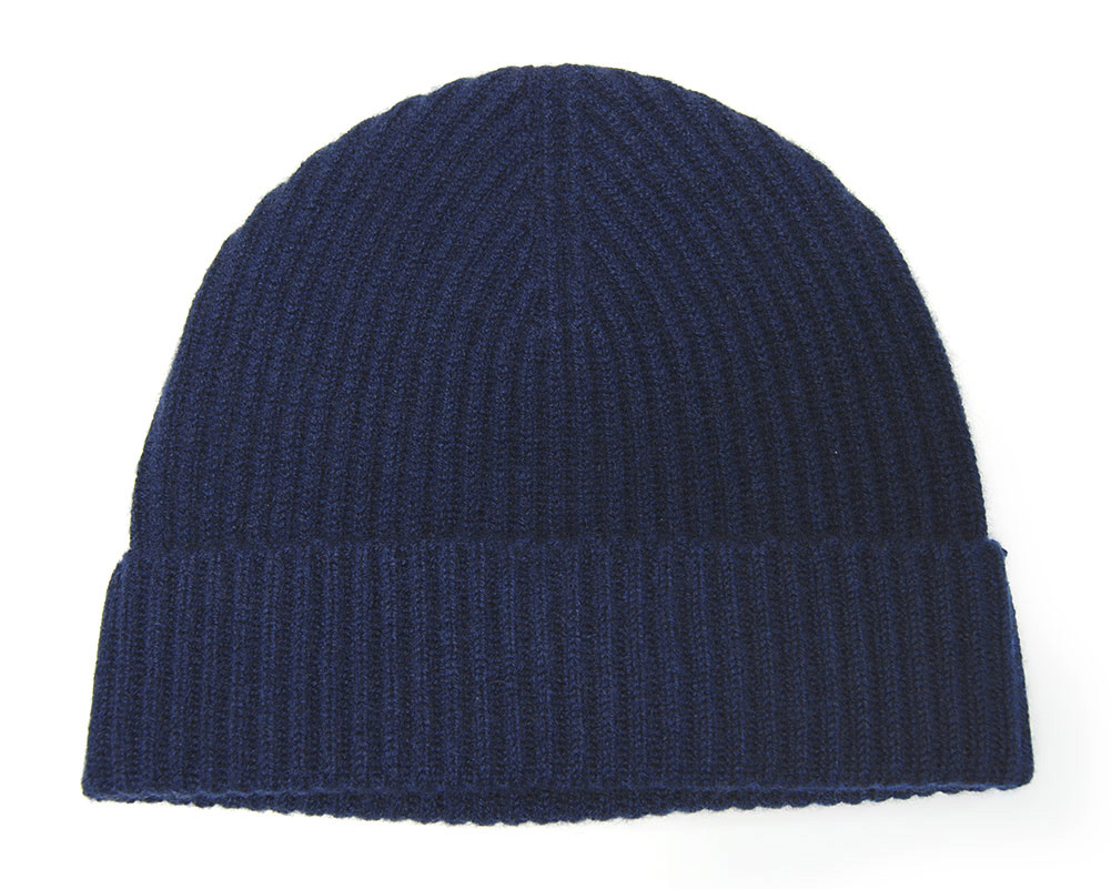Johnstons of Elgin 帽子 カシミアリブニットキャップ