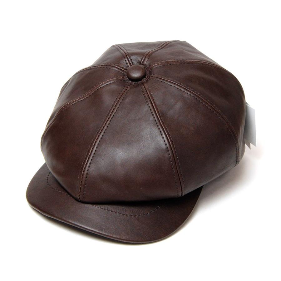 帽子 COUNTRY カントリー レザー8枚はぎハンチング メンズ 春夏 キャスケット 革 大きいサイズの帽子アリ