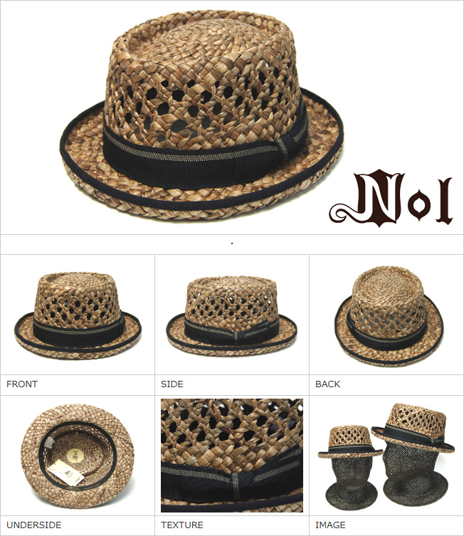 NOL（ノル） ストローポークパイハット エチェンゴン2 ストローハット