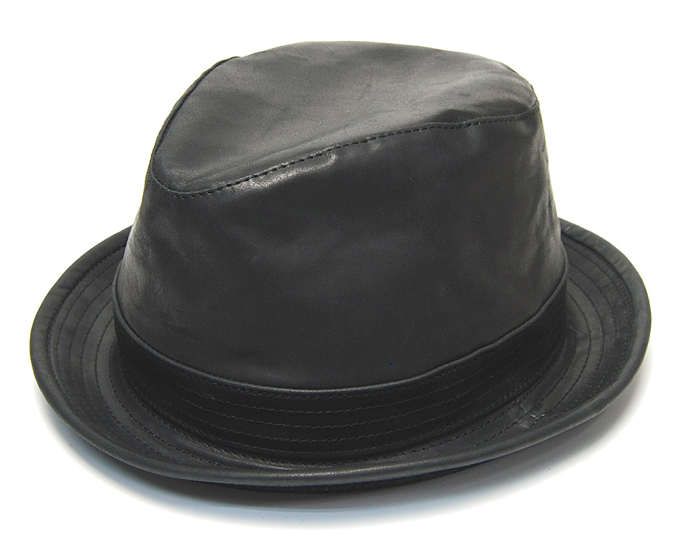 帽子 レザー中折れ帽 Retter レッター カレン ハット メンズ 秋冬 革 日本製 大きいサイズの帽子アリ 23AW｜kawabuchihats｜02