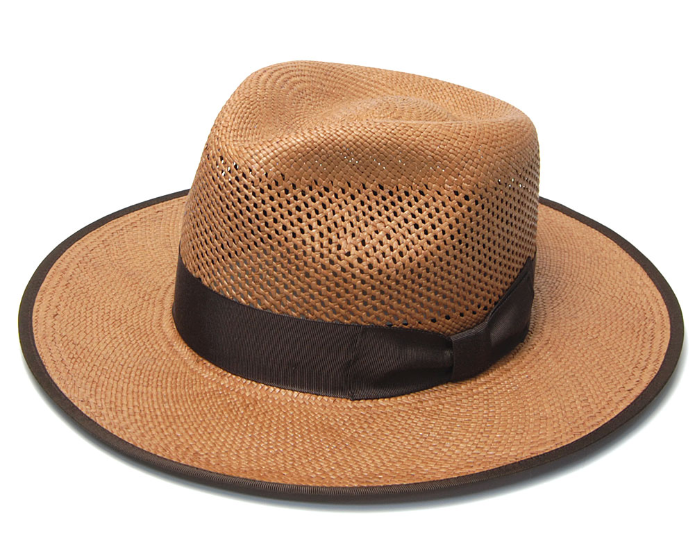 帽子 STETSON (ステットソン) つば広パナマ中折れ帽 FLAT