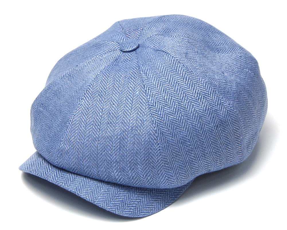 帽子 リネンヘリンボーン8枚はぎハンチング WIGENS ヴィーゲン Newsboy Classic Cap メンズ 春夏 キャスケット  大きいサイズの帽子あり