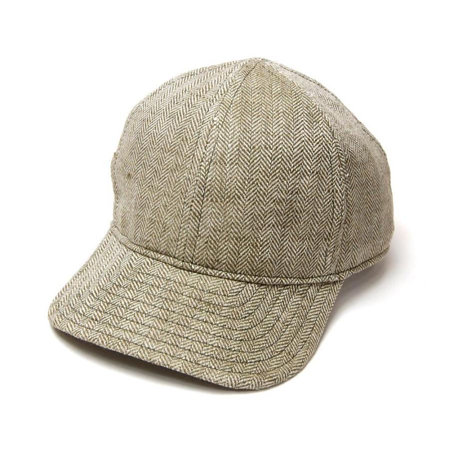 帽子 リネンヘリンボーンキャップ WIGENS ヴィーゲン 麻 春夏 メンズ 大きいサイズの帽子アリ 小さいサイズあり 23SS