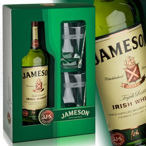 Jameson アイリッシュウイスキー 700ml 2本セット アイリッシュ ジェムソン ウイスキー グラス2個付セット 700ml