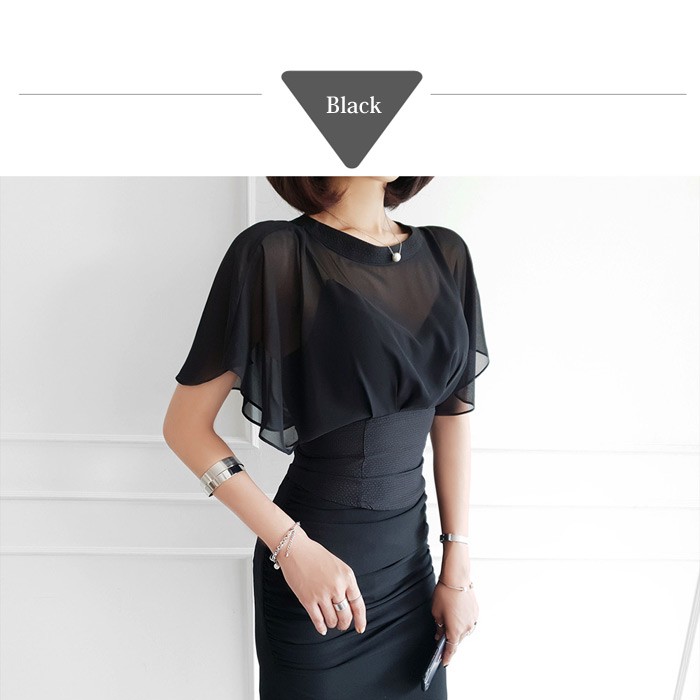 今だけ限定価格 値下韓国のchicはウエストに収めたフレアスリーブの短い小柄なワンピースs S お客様満足度no 1 Alamservice Kz