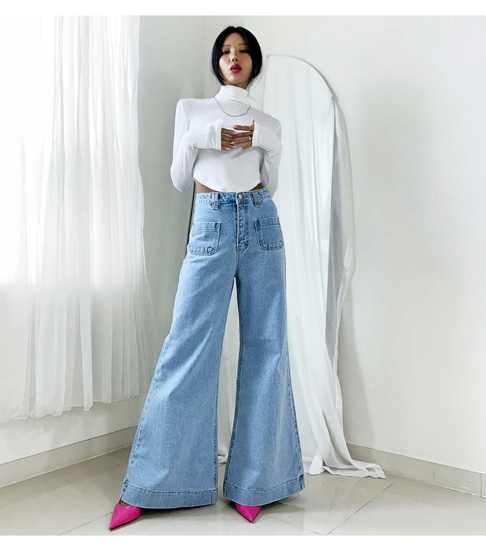 パンツ レディース ボトムス ブーツカット デニム ワイドパンツ パンツ レディース ボトムス ブーツカット デニム ワイドパンツ