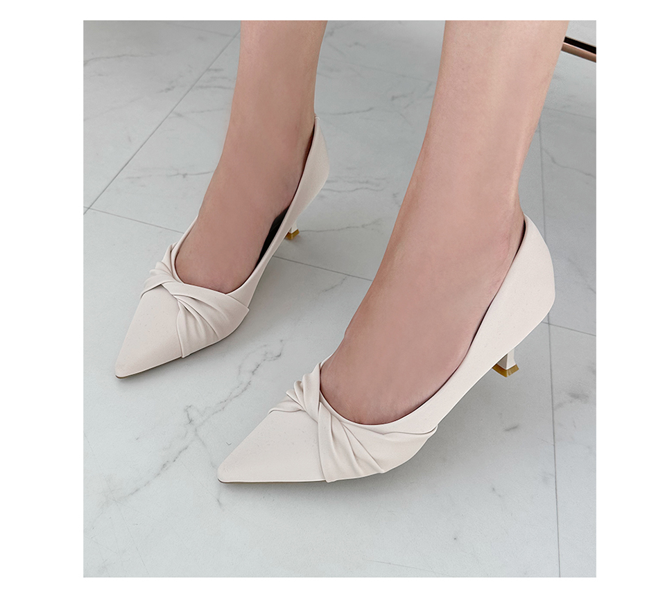 ヒール 7Cm パンプス レディース シューズ 靴 ポインテッドトゥ
