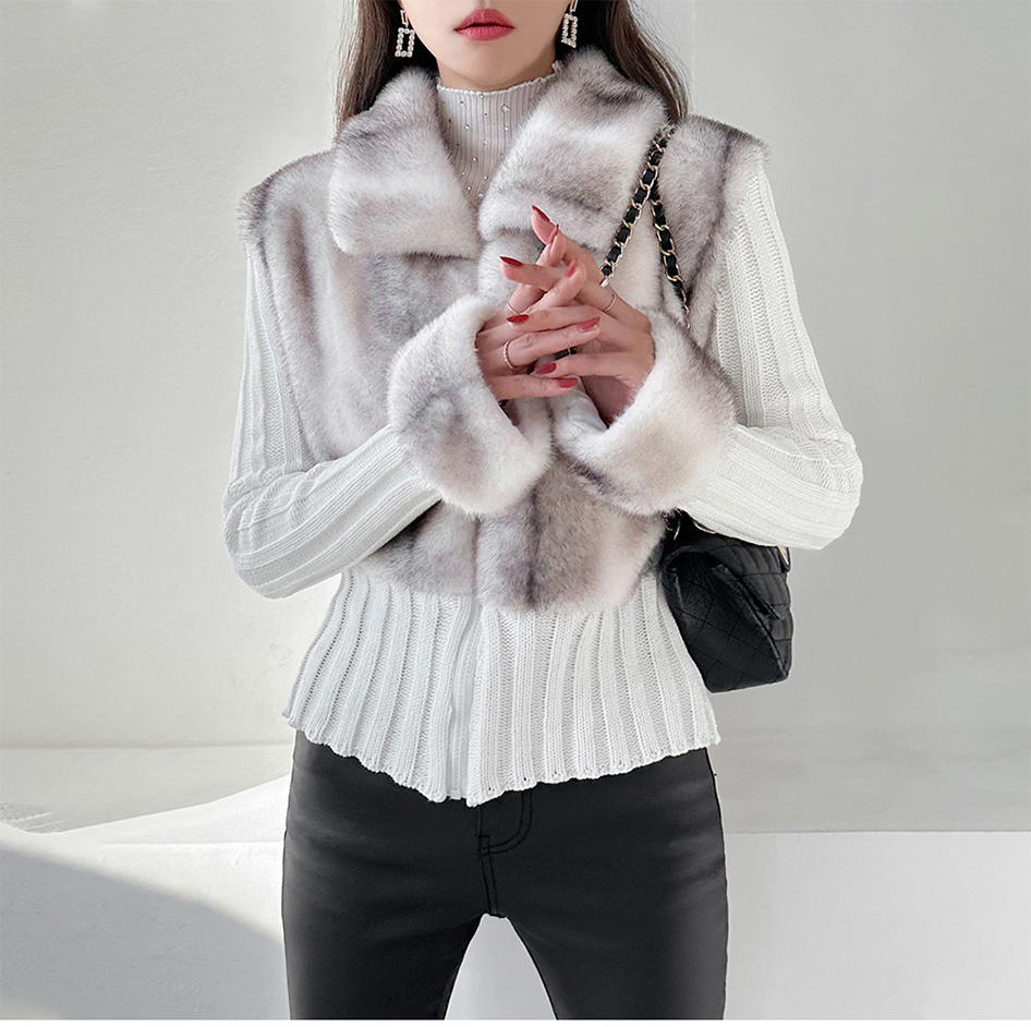 袖フェイクファーカーデトップス ◇袖フェイクファーカーデトップス（ニット/セーター）｜JILL by JILL