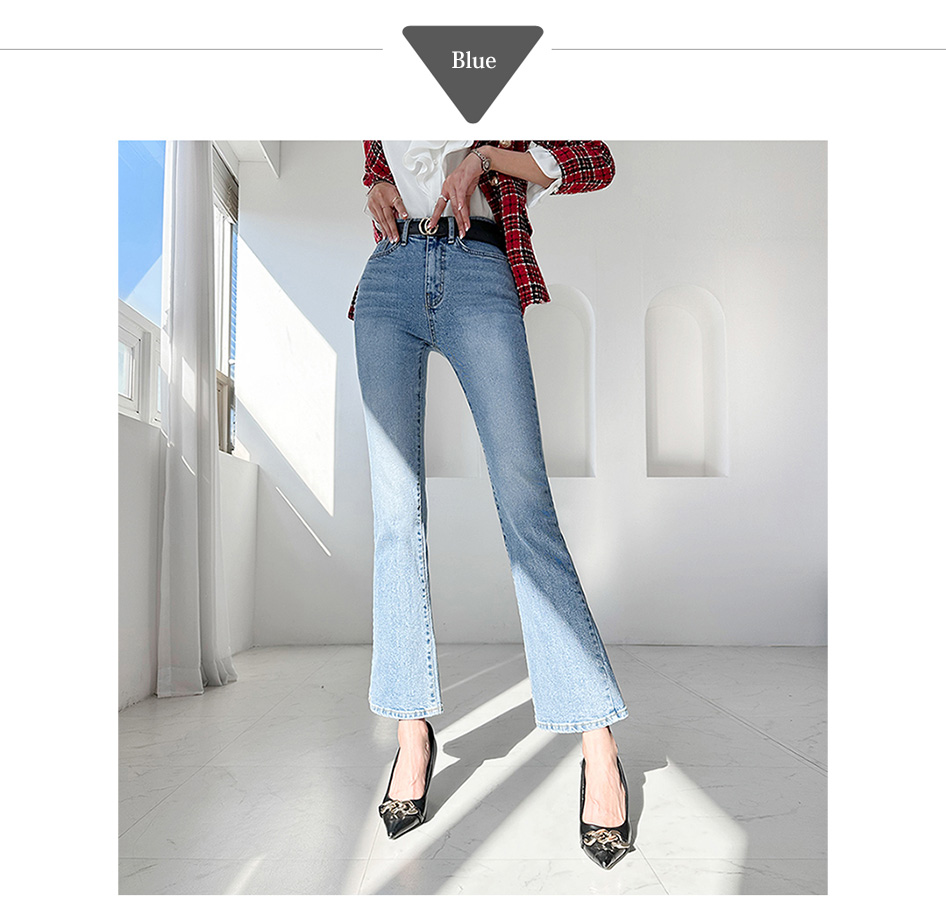pure blue japan 赤耳 デニムパンツ ブーツカット ベルボトム34 パンツ レディース ボトムス デニム ブーツカット ベルボトム