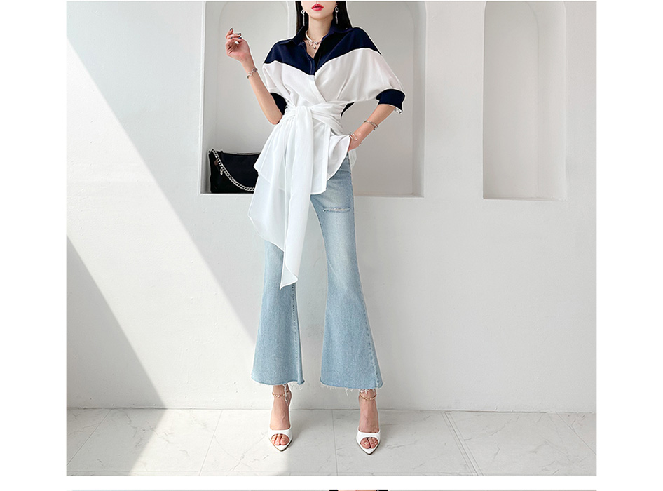 シャツ レディース トップス ロング ロング丈 長袖 七分袖 Vネック ブラウス ドルマンスリーブ ゆったり おしゃれ カジュアル 韓国 to28668 シャツ レディース トップス ロング ロング丈 長袖 七分袖 V