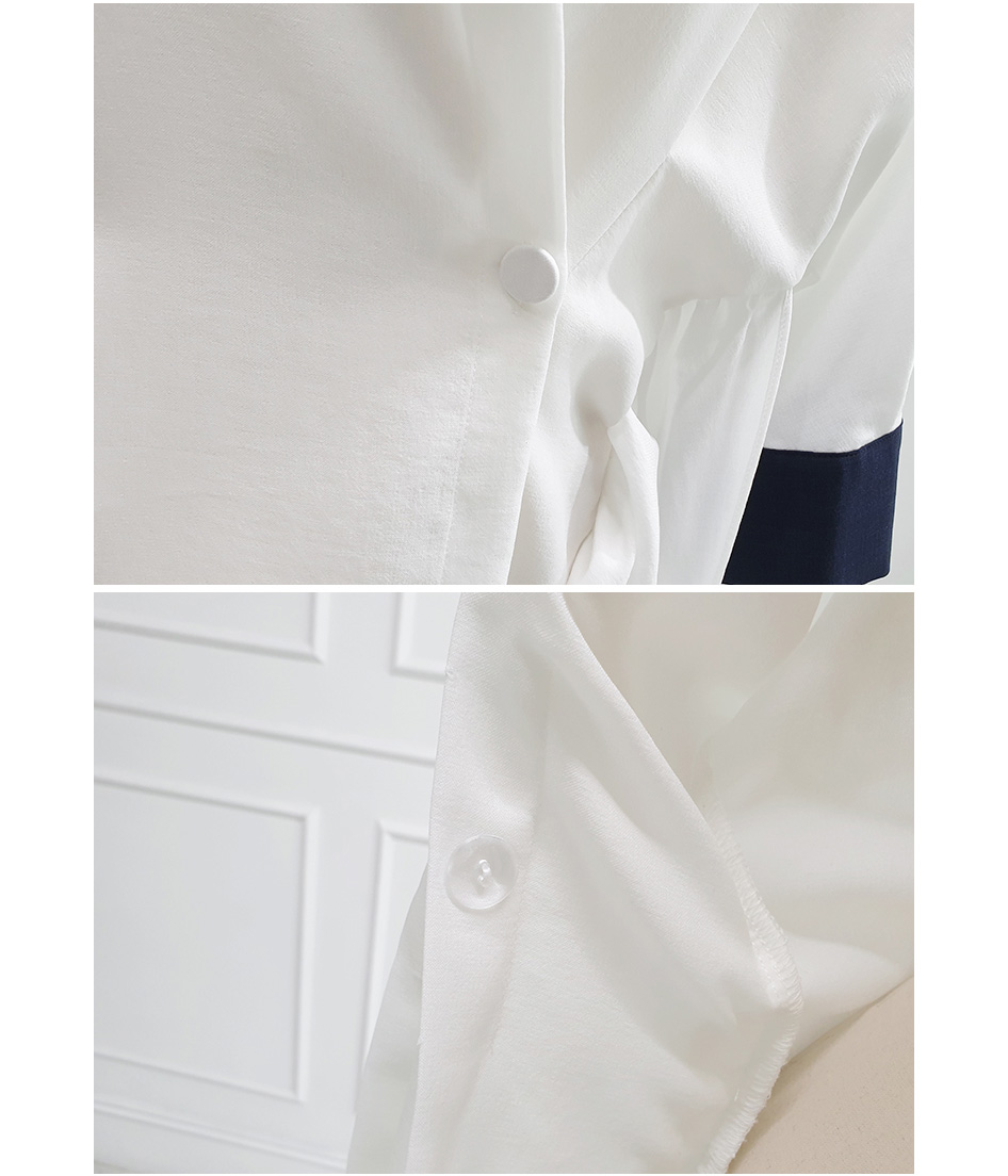 シャツ レディース トップス ロング ロング丈 長袖 七分袖 V