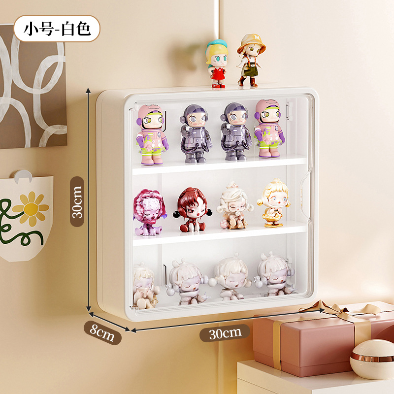 壁掛け コレクションケース 2個セット 3段 4段 フィギュア棚