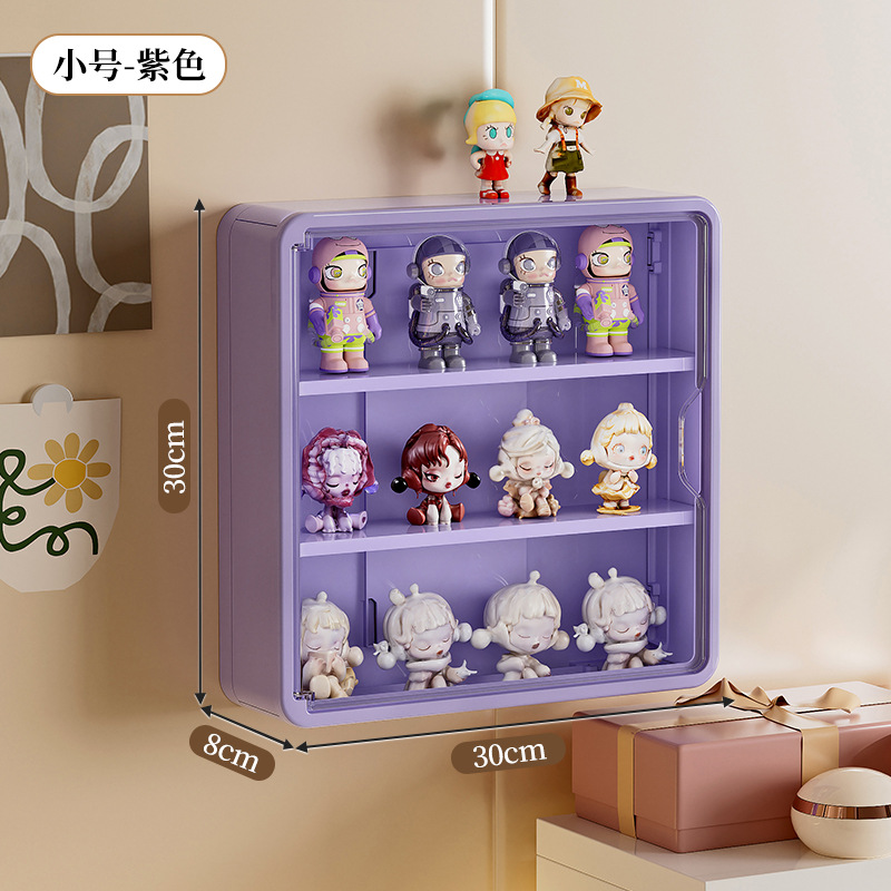 壁掛け コレクションケース 2個セット 3段 4段 フィギュア棚