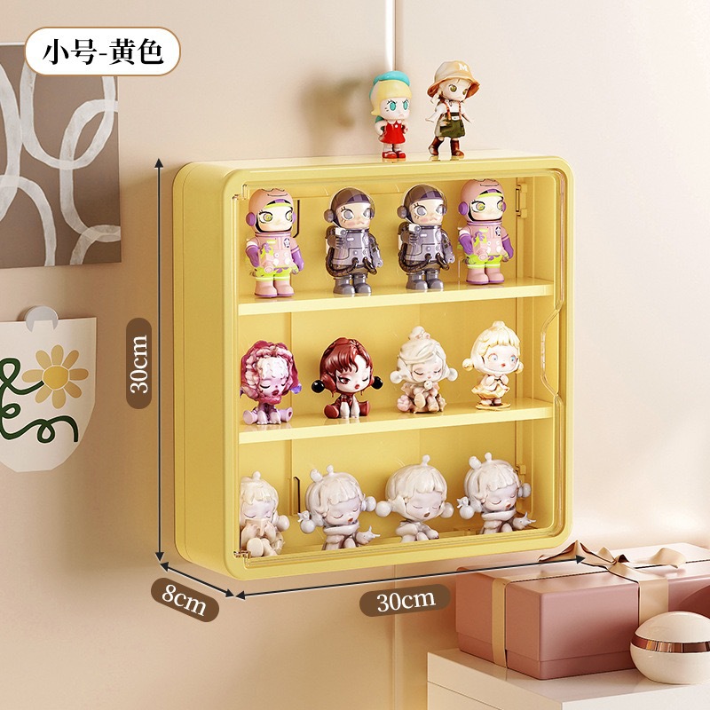 壁掛け コレクションケース 2個セット 3段 4段 フィギュア棚