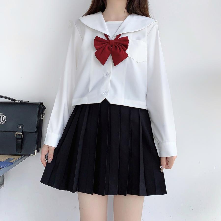 【送料無料】コスプレ　ロンスカ　セーラー服セット　コスプレ セーラー服 制服 JK 2点セット コスプレ女子高生 高校生 学生服