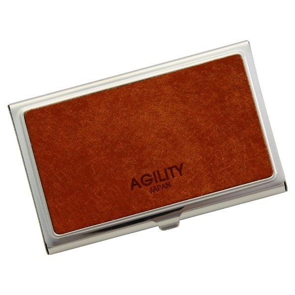 【ネコポス】カードケース 名刺入れ 金属 ステンレス 牛革 レザー ビジネス小物 プレゼント AGILITY affa アジリティアッファ ピアット[M便 5/6][M便 3/3] | AGILITY | 01