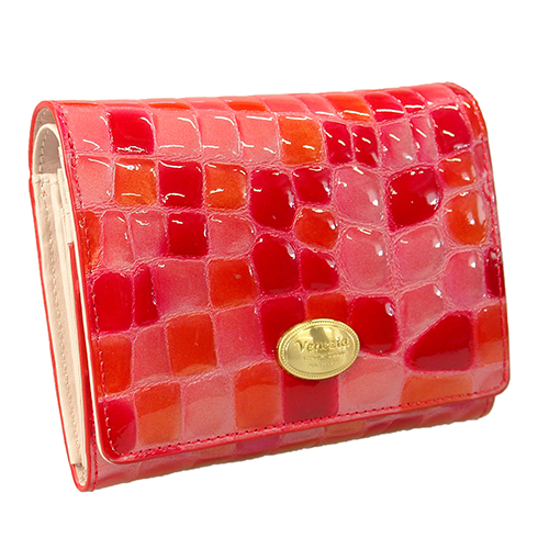 二つ折り財布 牛革 本革 大容量 L字ファスナー式 小銭入れ付きステンドグラス調 レディ−ス 札入れ アコーディオンマチ 送料無料 STE-06 |  | 03