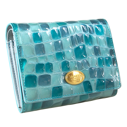 二つ折り財布 牛革 本革 大容量 L字ファスナー式 小銭入れ付きステンドグラス調 レディ−ス 札入れ アコーディオンマチ 送料無料 STE-06 |  | 05