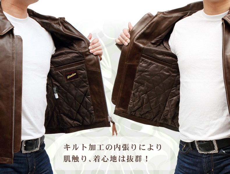 ライダースジャケット トラッカー メンズ レザージャケット 革ジャン