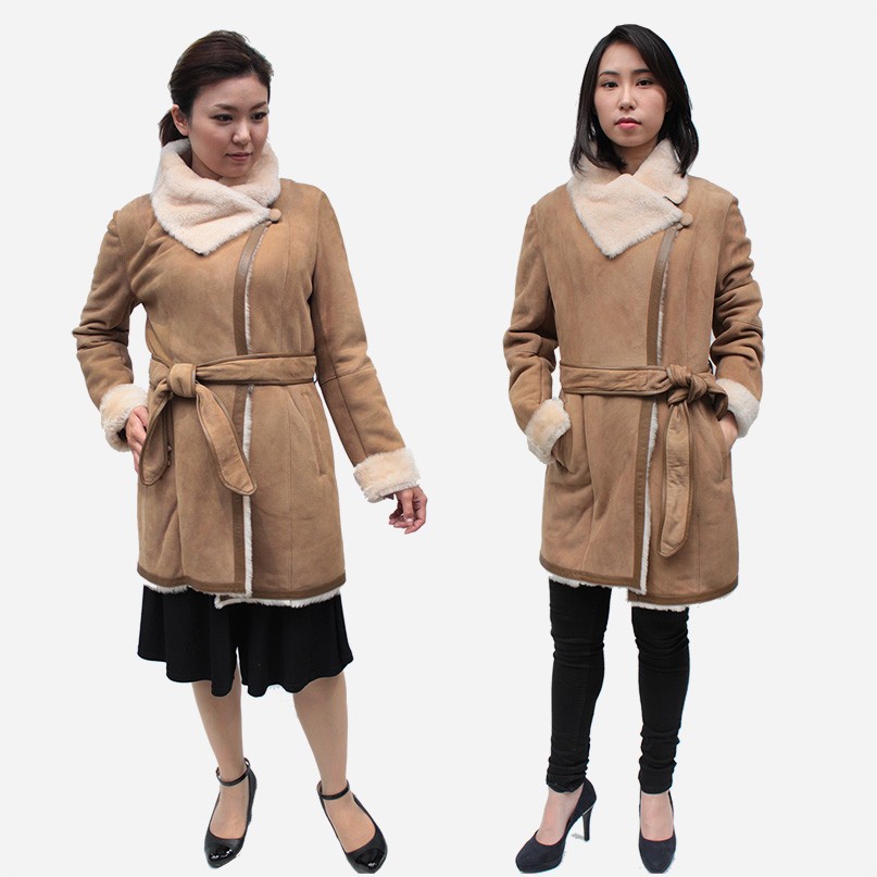 フランスパリの有名ブランドメーカー ムートンコート スタンドカラー