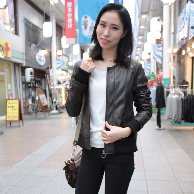 自由区　ラムレザー　ノーカラージャケット　キャメル　羊革　40サイズ 自由区 ラムレザー ノーカラージャケット キャメル 羊革 40サイズ 自由