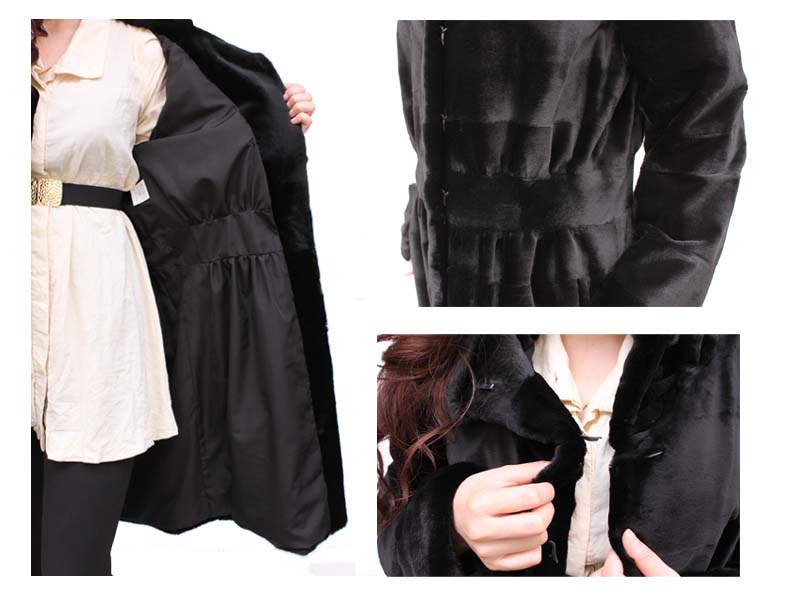 毛皮コート レディース ファーコート ウィーゼル＆ミンク2721 : 本革