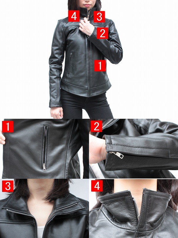 レディース UKトラッカー レザージャケット : 本革 レザー 革ジャン 皮