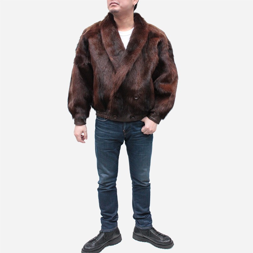 毛皮ジャケット メンズ ピスカッチャファーブルゾン ファージャケット