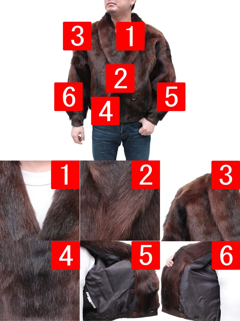 毛皮ジャケット メンズ ピスカッチャファーブルゾン ファージャケット