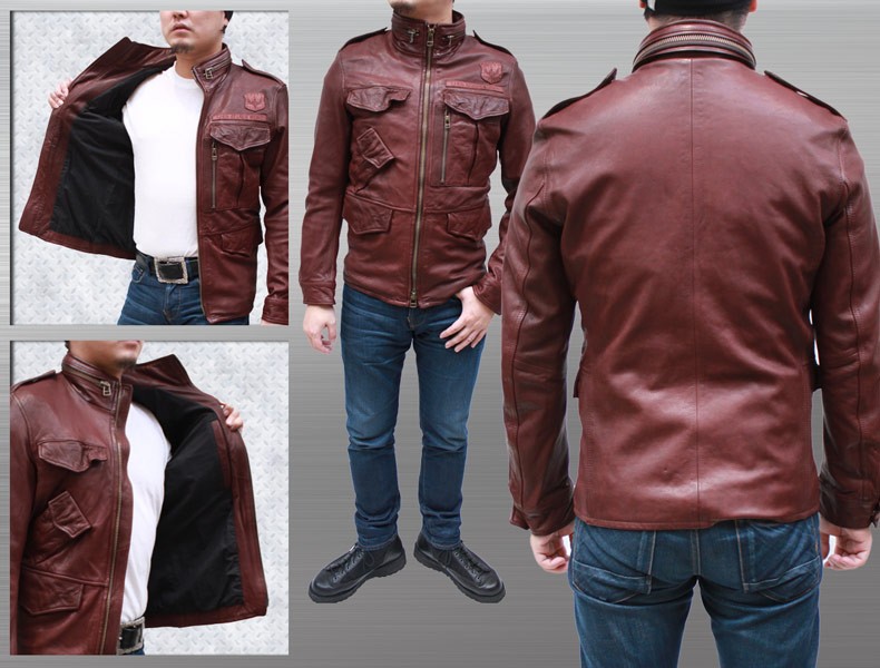 AVIREX M-65 CUSTOM MILITARY JACKET アヴィレックス レザー