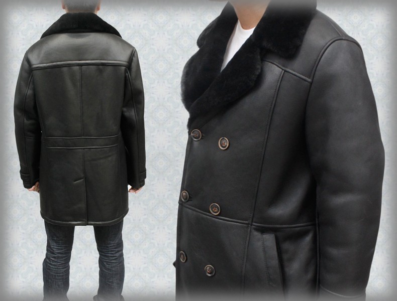 有名メーカー ムートンコート ハーフコート WFS ステンカラー レザー