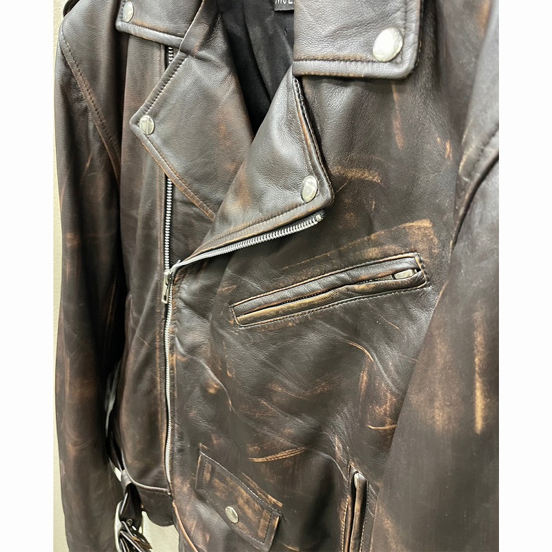 ラムレザー US ダブルライダースジャケット メンズ レザー