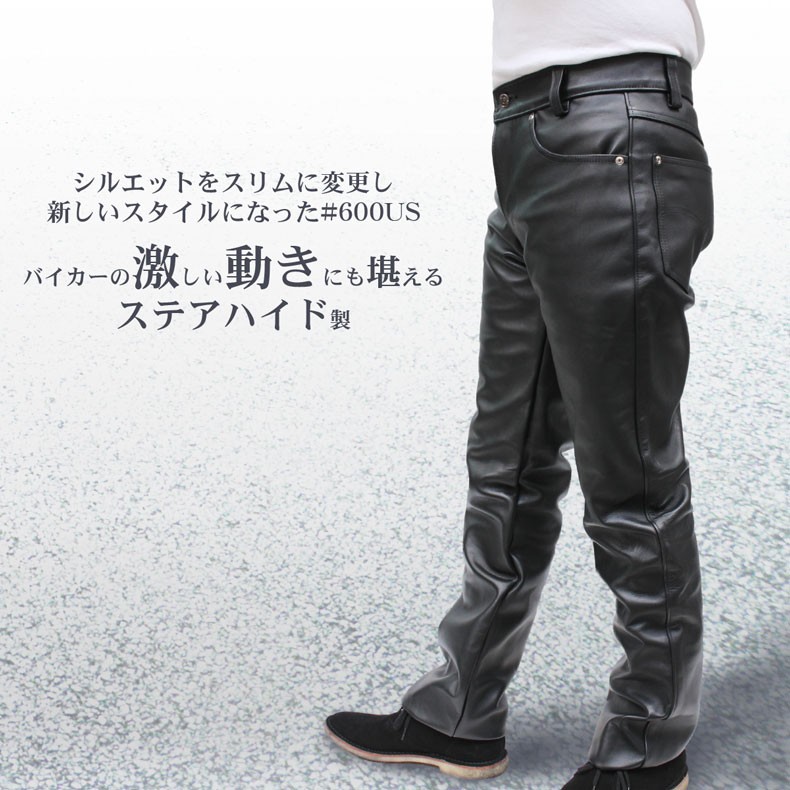 正規代理店】Schott ショット 600US LEATHER PANTS NEW FIT レザー