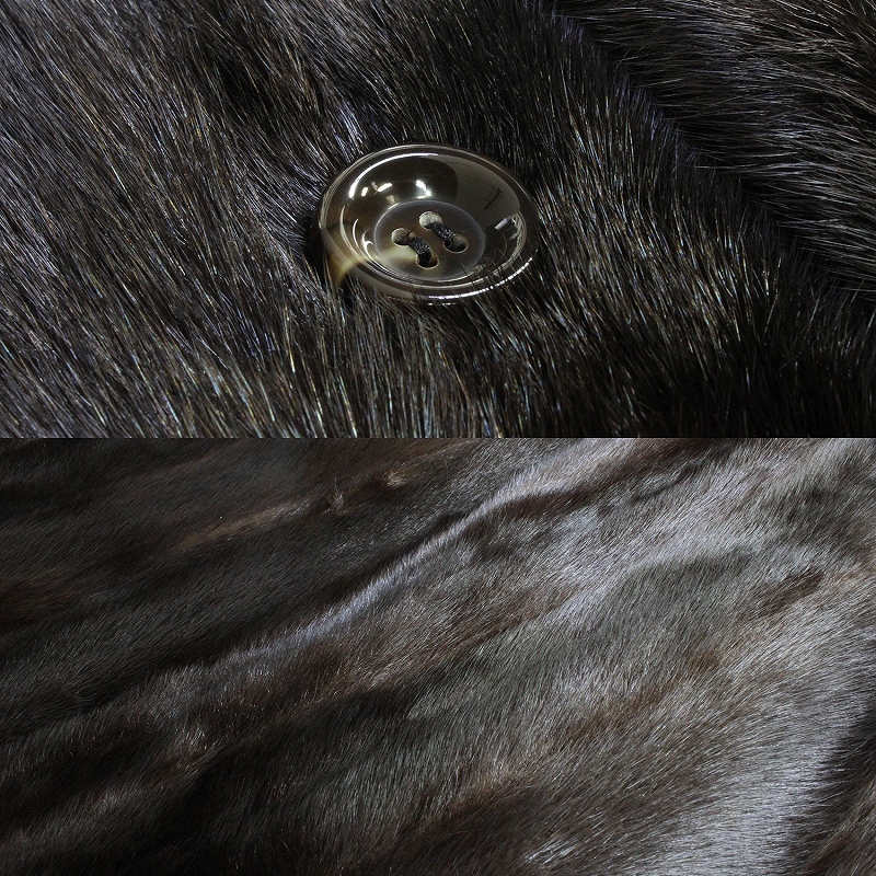 ミンク 毛皮ベスト メンズ ファーベスト 日本製 ブラック フリーサイズ