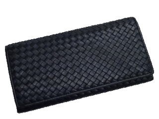 黒いレザー編み込み長財布 最終値下げ【新品未使用】極上 ALLEY'Z アリーズ 長財布 本革