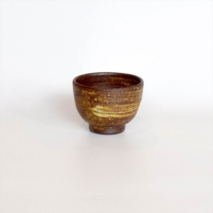 ぐい呑み おちょこ 盃 茶 径6×4.5cm 陶器 丹波焼 日本製 キッチン用品