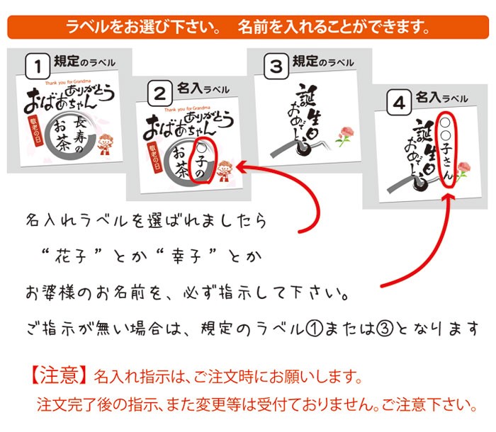 ラベルの指定