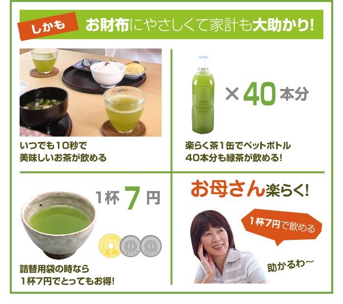 粉末 緑茶 楽らく茶 40g 振出し缶入 粉末茶 お茶 静岡茶 粉末