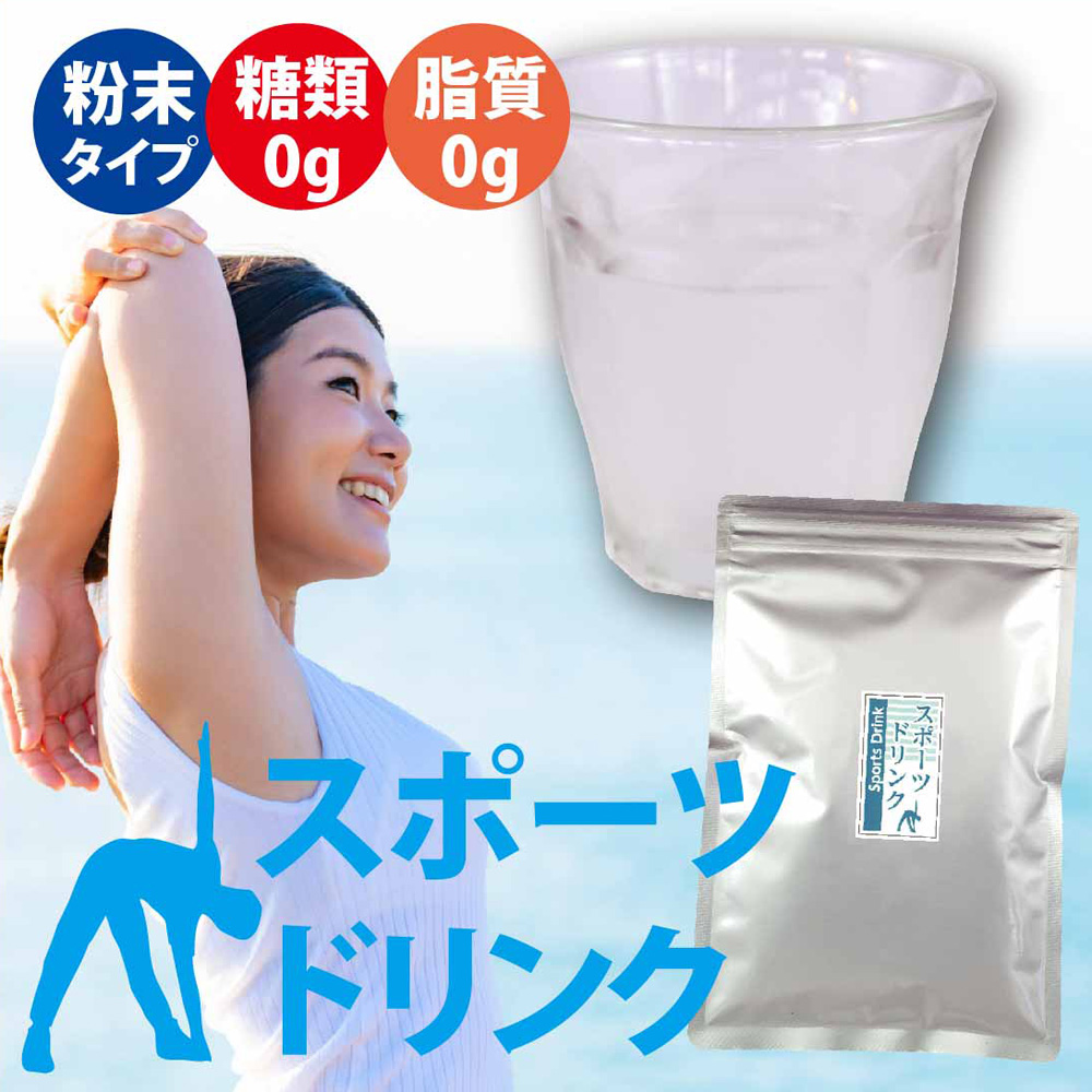 スポーツドリンク 粉末 100g入 ※ 熱中症対策 水筒 ボトル 500ml 34本分 糖類 脂質ゼロ 水分補給 飲料 パウダー 粉