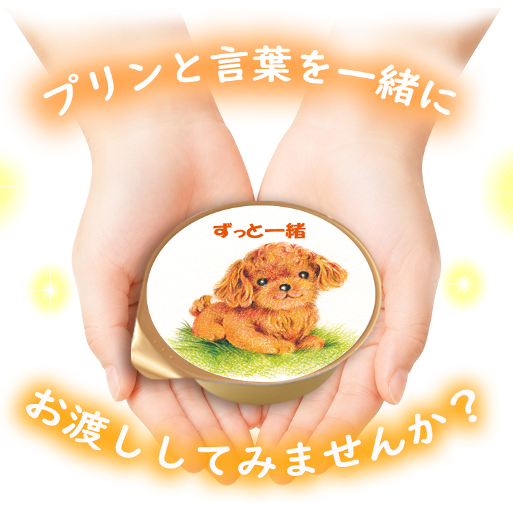 送料無料 いぬ6個入 名入れプリン ラッピング付 名入れギフト 風見鶏