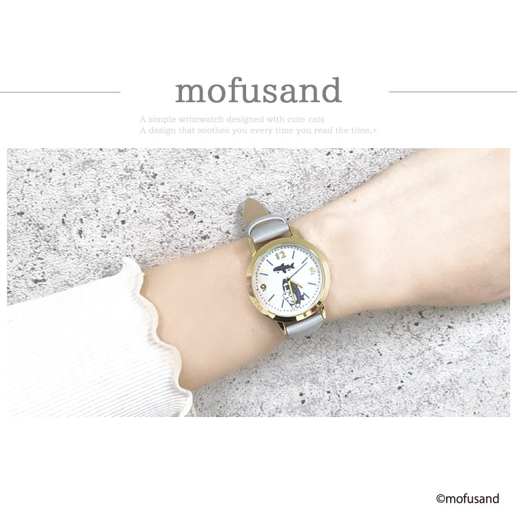 モフサンド 時計 グッズ mofusand 腕時計 レディース 革 軽い 猫 