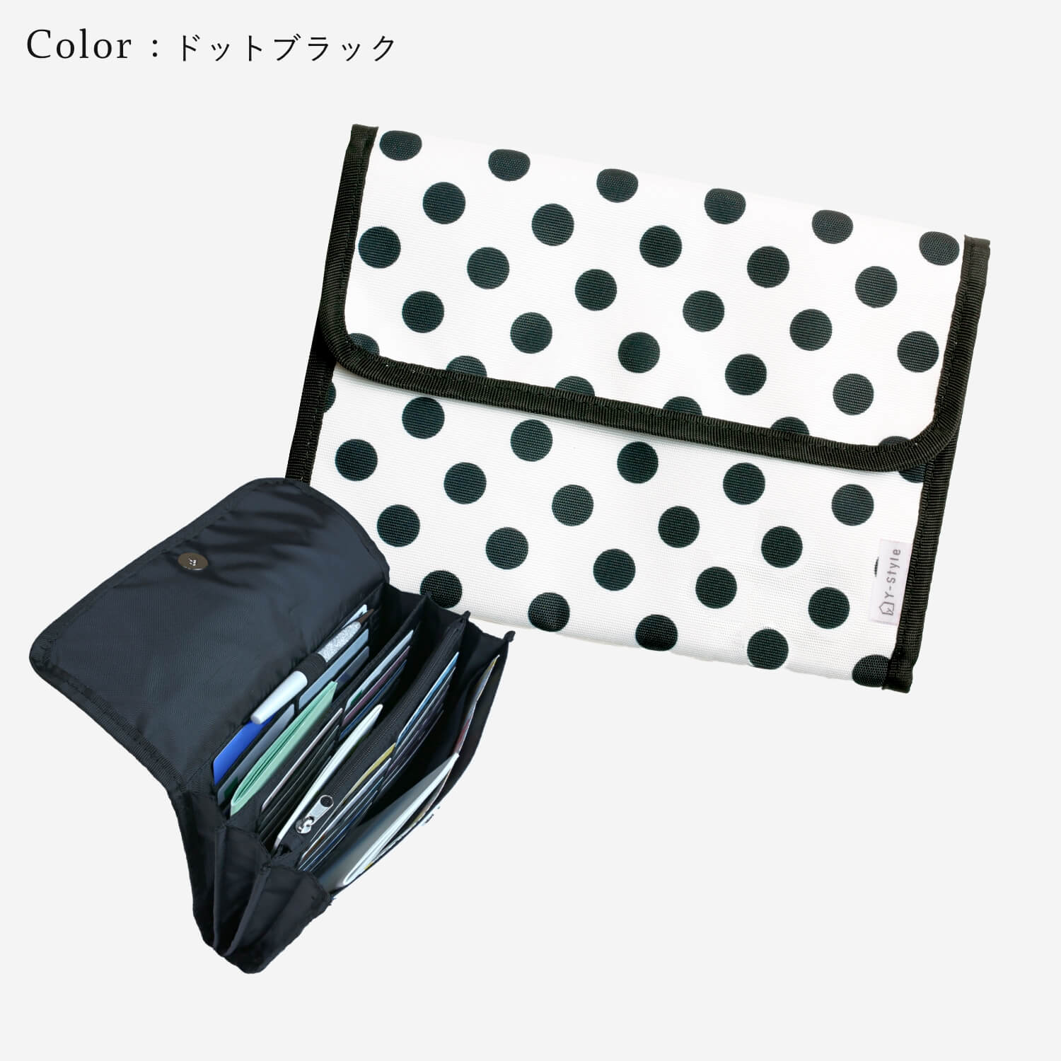 Snap-on マルチケース 手帳ケース YーStyle ママの欲しいがつまった 母子手帳ケース マルチケース ドット