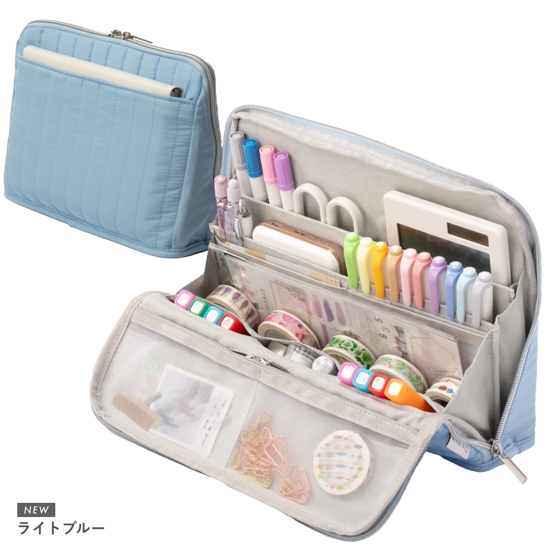 Y-Style 手帳が入るペンケースL 全13ポケット 立つ 文具 文房具 筆箱 ふでばこ 収納 かわいい おしゃれ たくさん入る | YーStyle | 20