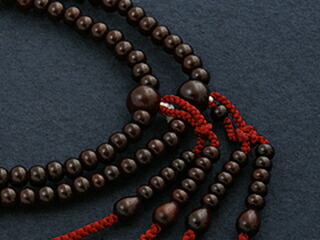数珠 女性用 真言宗 二連 尺０ 紫檀 本式数珠 念珠袋付き ＳＷ-020 - 数珠
