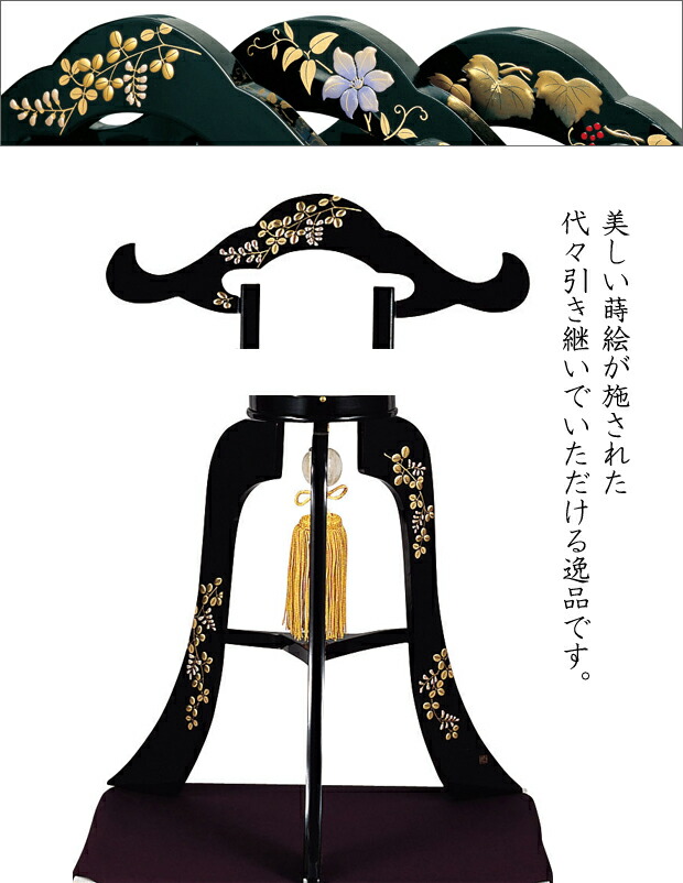盆提灯・本蒔絵花車・風鎮付き・絹張り住吉10 京仏壇はやし 盆提灯 盆ちょうちん お盆提灯 本蒔絵 盆提灯 本金萩高盛