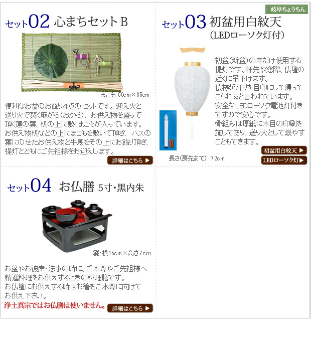 初盆セット 新盆セット 初盆・新盆４点セット 回転灯付提灯 １点入りタイプ 盆提灯 初盆飾り 新盆飾り_3