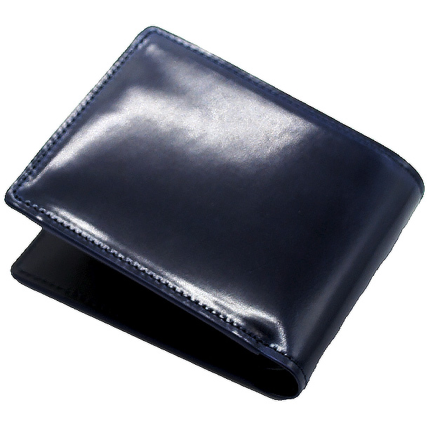 イタリア製 ロカド コードバン 二つ折り財布 メンズ 本革 馬革 革