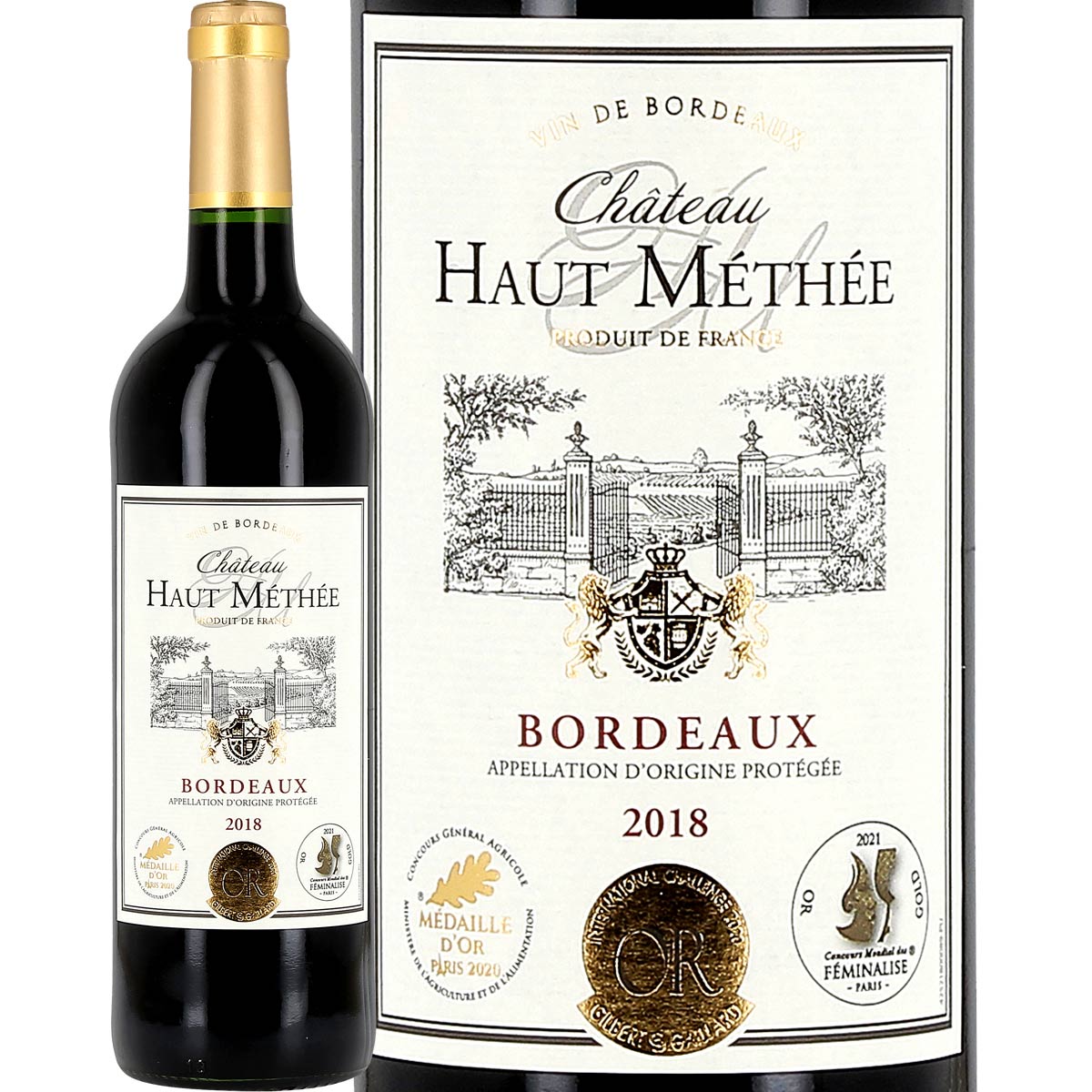 赤ワイン フランス wine 750ml France シャトー・オー・メテ 2018 3冠金賞ボルドー bordeaux
