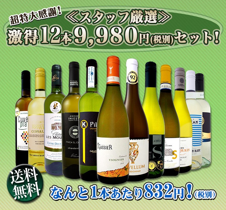 白ワイン 750ml 12本セット 第119弾 wine set 超特大感謝 スタッフ厳選
