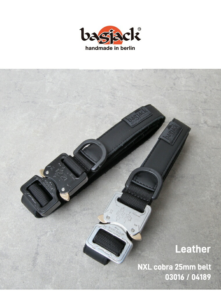 バッグジャック BAGJACK NXL cobra 25mm leather belt コブラバックル 